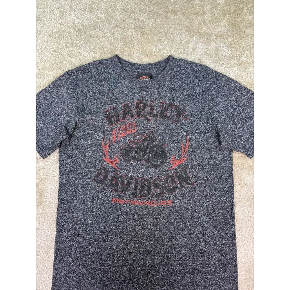 Harley Davidson Mens M Biker Built T Shirt Nags Head N Carolina Super Soft B617